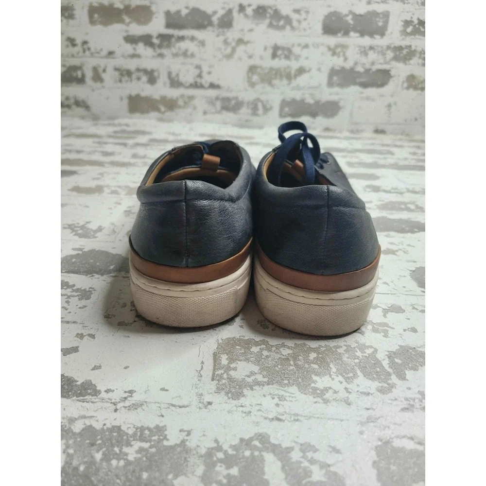Johnston & Murphy Sheepskin Banks Lace To‎ Toe Retro Style TruFoam Navy Men's 13
